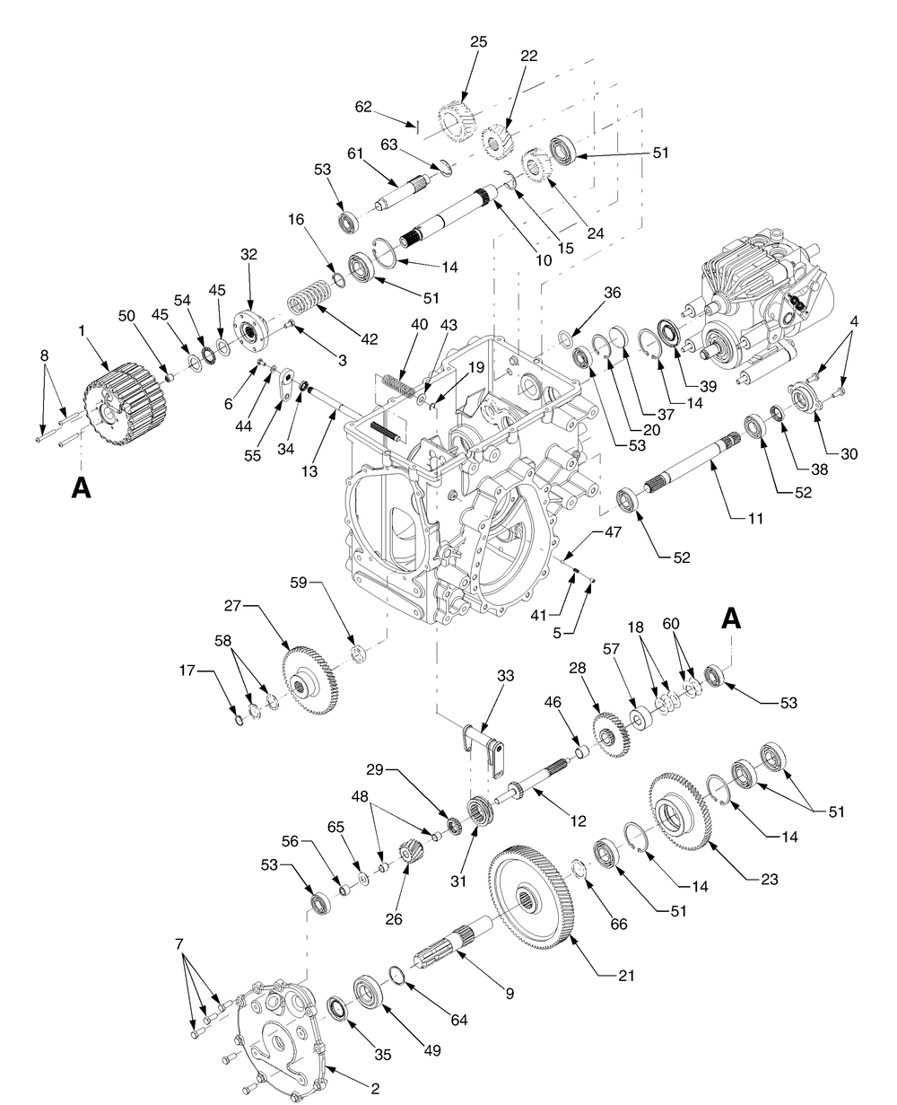Pto Drive 2006 And Before Diagram and Parts List for 6284 54AD64H710-54AT64H710-54BD64H710-54BT64H710 Cub Cadet Lawn Tractor